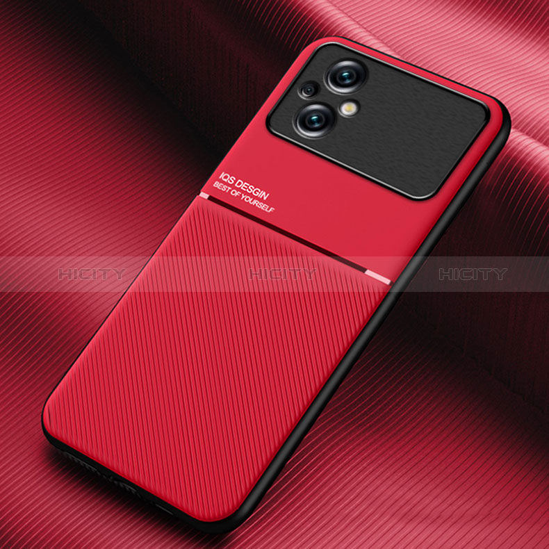 Funda Silicona Carcasa Ultrafina Goma con Magnetico para Xiaomi Poco M5 4G Rojo