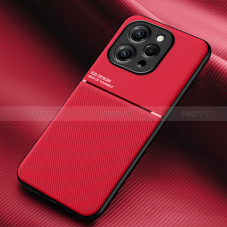 Funda Silicona Carcasa Ultrafina Goma con Magnetico para Xiaomi Redmi 12 4G Rojo