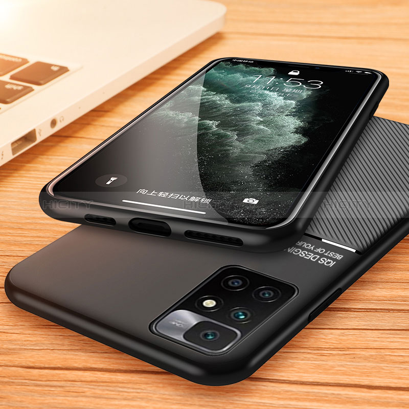 Funda Silicona Carcasa Ultrafina Goma con Magnetico para Xiaomi Redmi Note 11 4G (2021)