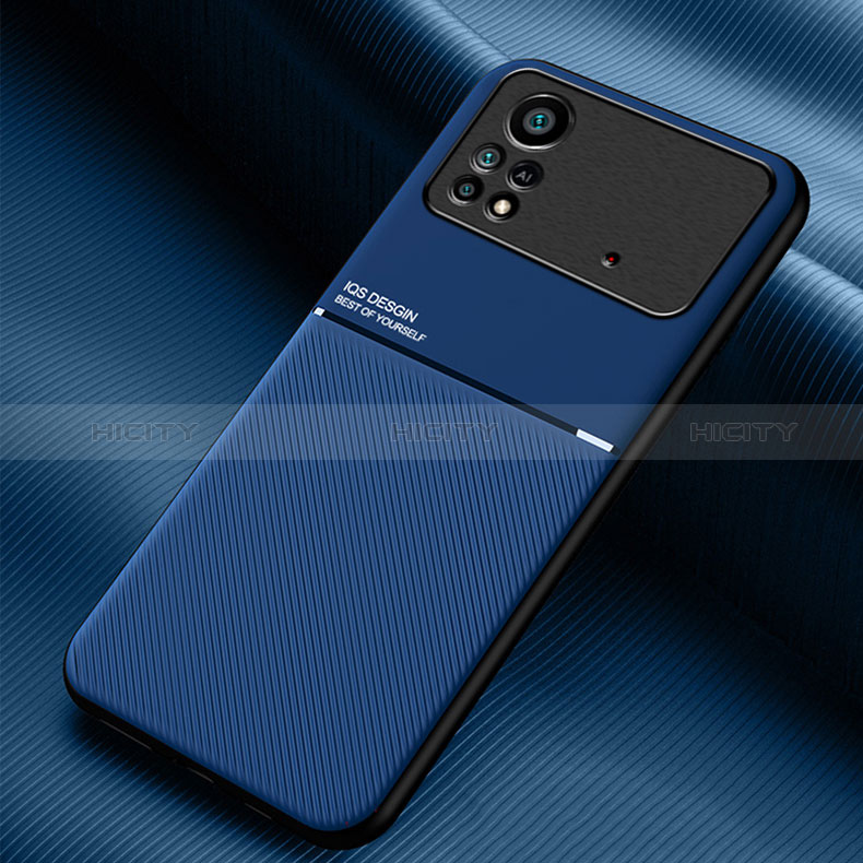 Funda Silicona Carcasa Ultrafina Goma con Magnetico para Xiaomi Redmi Note 11E Pro 5G Azul