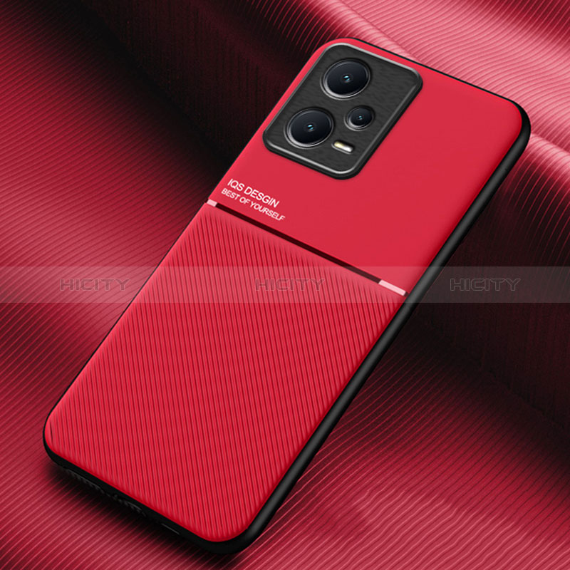 Funda Silicona Carcasa Ultrafina Goma con Magnetico para Xiaomi Redmi Note 12 Explorer Rojo