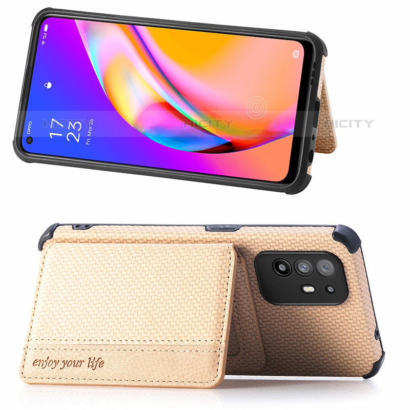 Funda Silicona Carcasa Ultrafina Goma con Magnetico S01D para Oppo F19 Pro+ Plus 5G