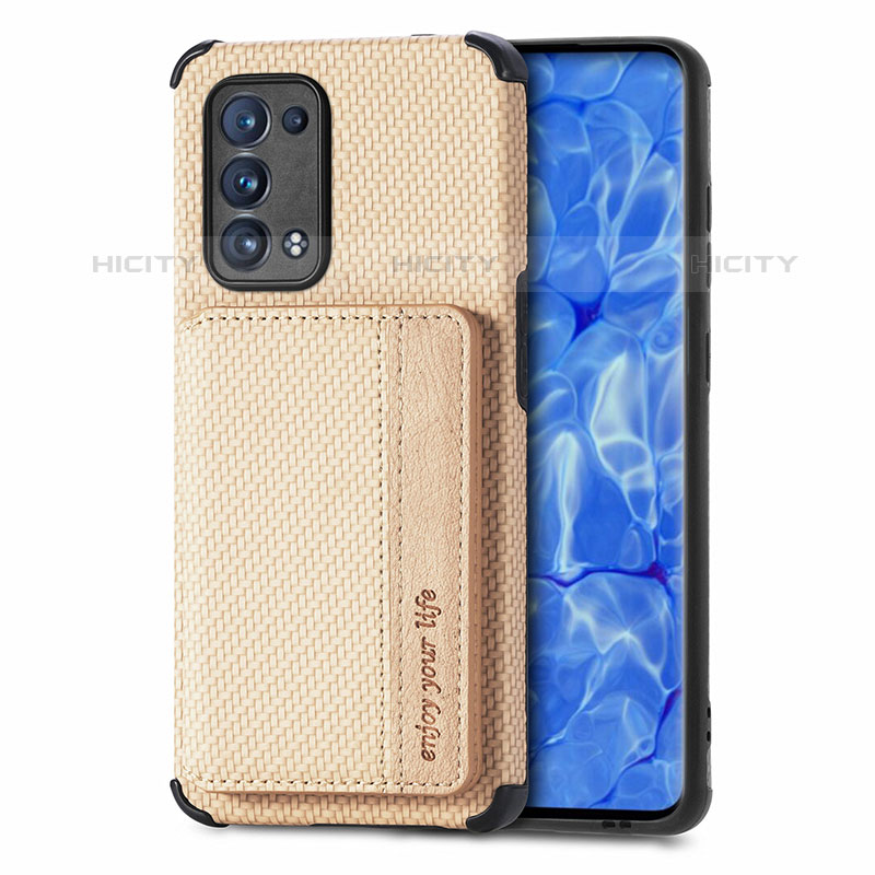 Funda Silicona Carcasa Ultrafina Goma con Magnetico S01D para Oppo Reno6 Pro 5G