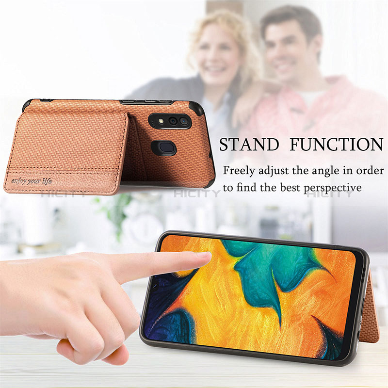 Funda Silicona Carcasa Ultrafina Goma con Magnetico S01D para Samsung Galaxy A20