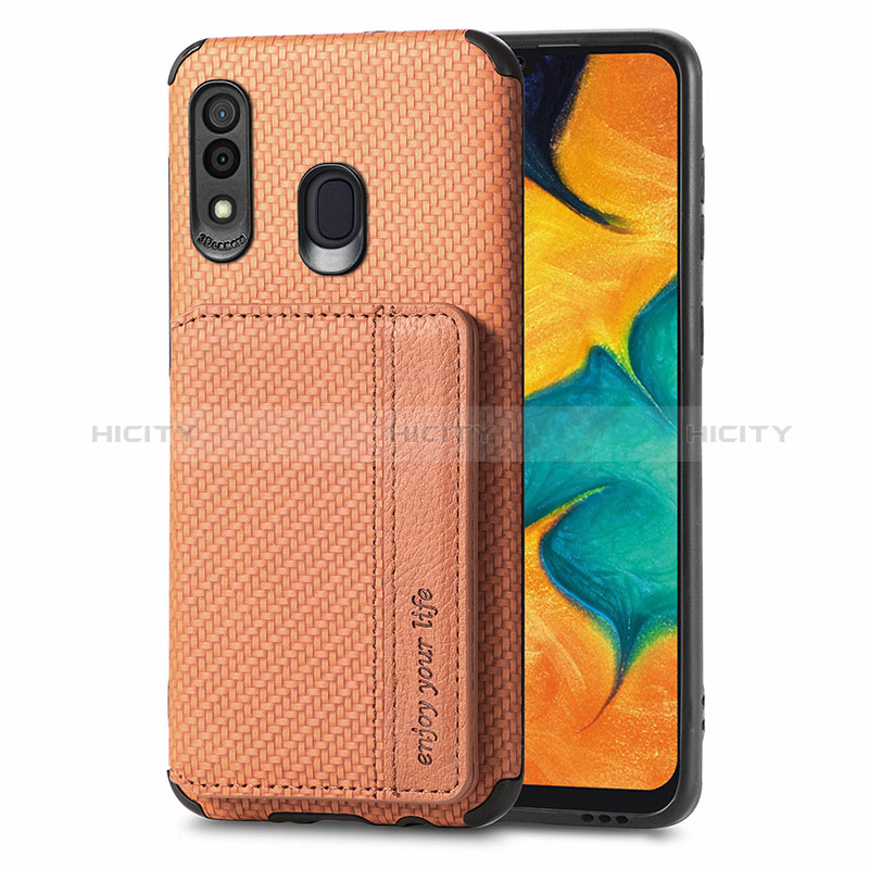 Funda Silicona Carcasa Ultrafina Goma con Magnetico S01D para Samsung Galaxy A20