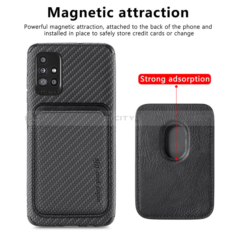 Funda Silicona Carcasa Ultrafina Goma con Magnetico S01D para Samsung Galaxy A51 5G