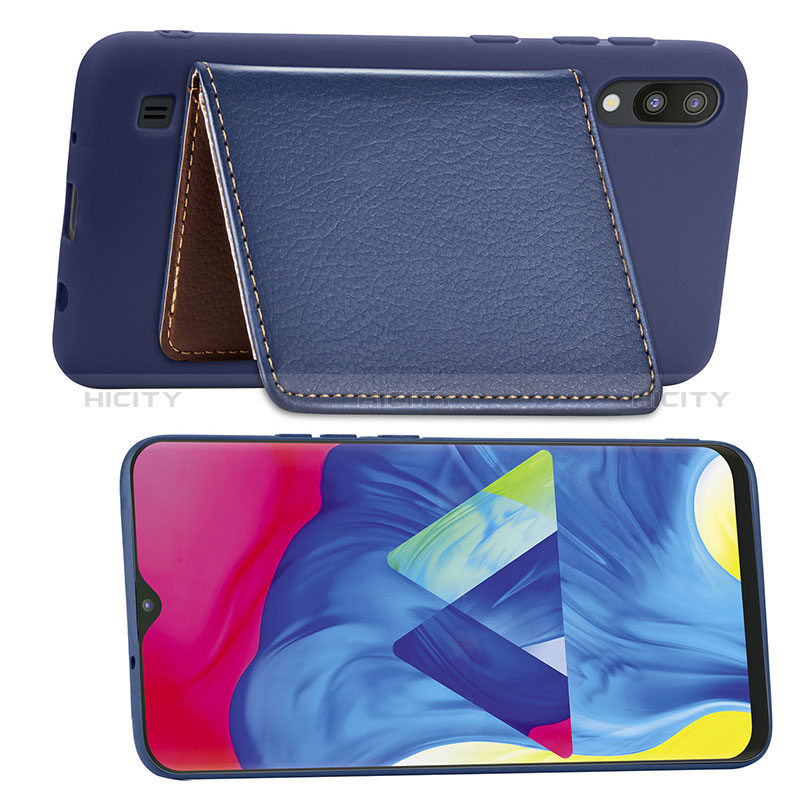 Funda Silicona Carcasa Ultrafina Goma con Magnetico S01D para Samsung Galaxy M10 Azul