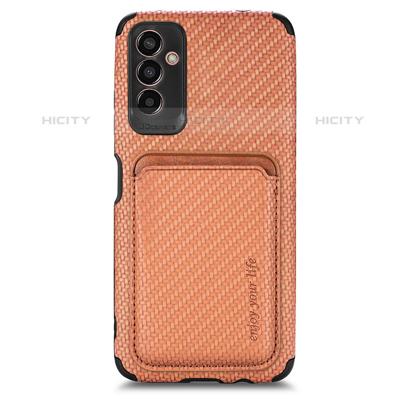 Funda Silicona Carcasa Ultrafina Goma con Magnetico S01D para Samsung Galaxy M13 5G Marron