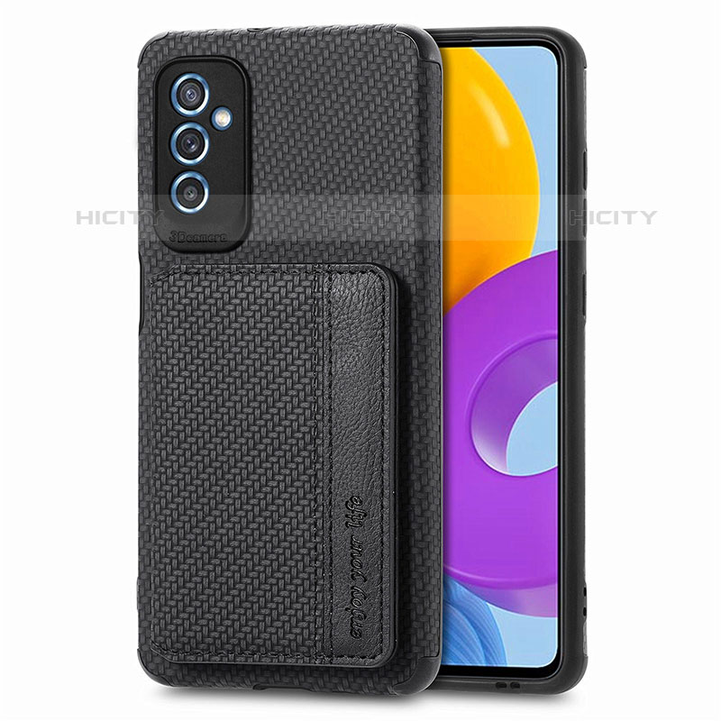 Funda Silicona Carcasa Ultrafina Goma con Magnetico S01D para Samsung Galaxy M52 5G Negro