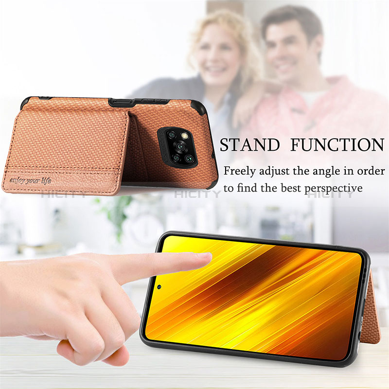 Funda Silicona Carcasa Ultrafina Goma con Magnetico S01D para Xiaomi Poco X3 Pro