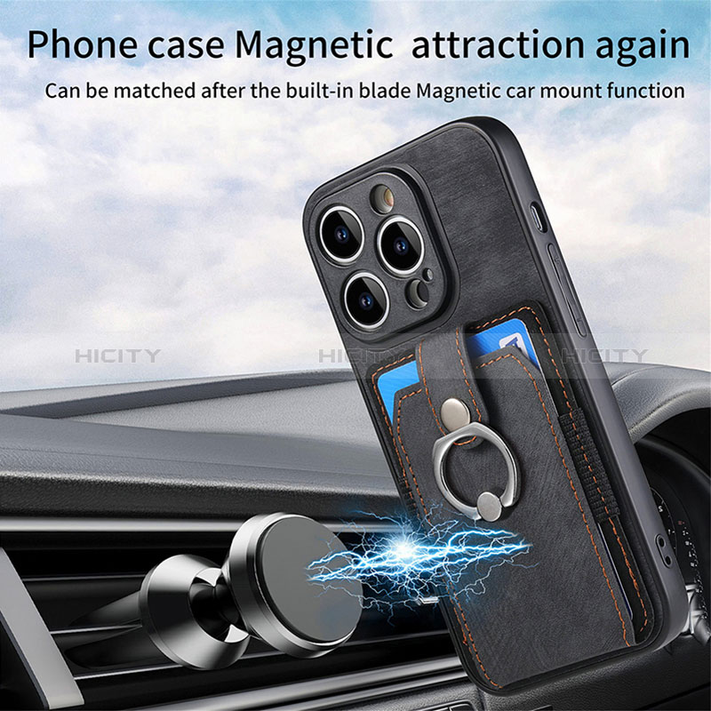 Funda Silicona Carcasa Ultrafina Goma con Magnetico S02D para Apple iPhone 13 Pro Max