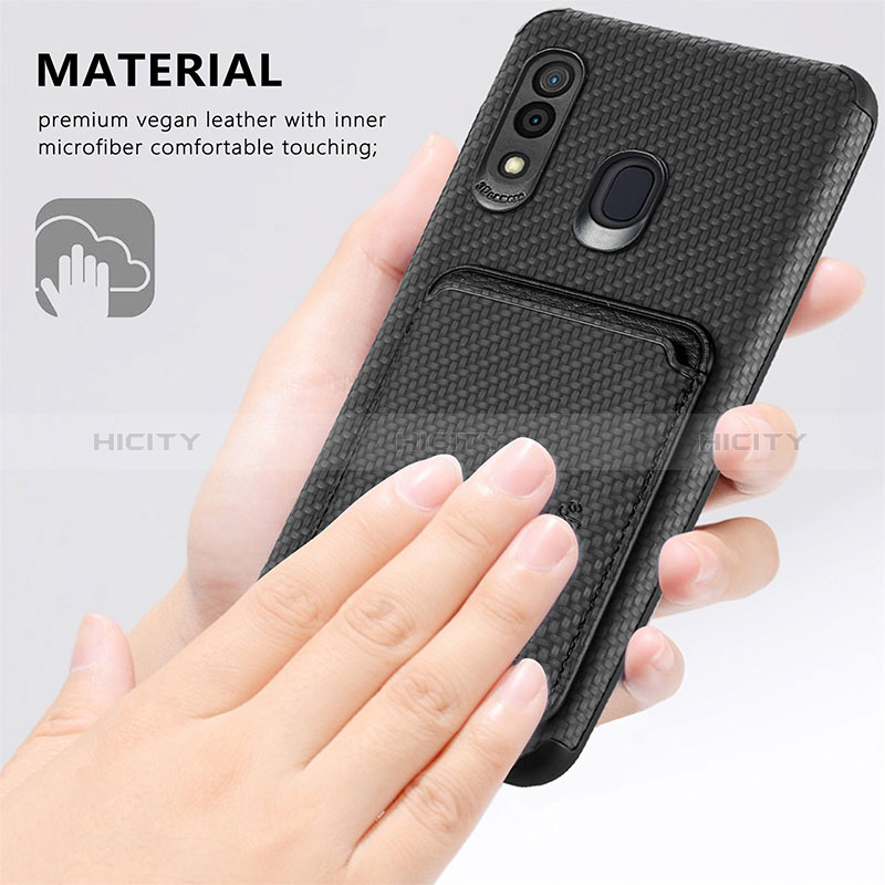 Funda Silicona Carcasa Ultrafina Goma con Magnetico S02D para Samsung Galaxy A20