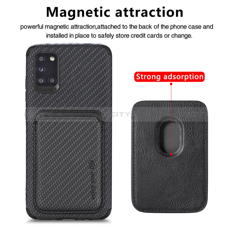 Funda Silicona Carcasa Ultrafina Goma con Magnetico S02D para Samsung Galaxy A31