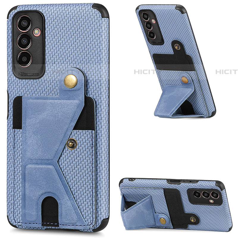 Funda Silicona Carcasa Ultrafina Goma con Magnetico S02D para Samsung Galaxy F13 4G Azul