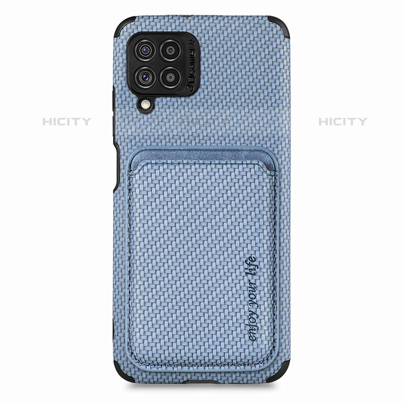Funda Silicona Carcasa Ultrafina Goma con Magnetico S02D para Samsung Galaxy M62 4G Azul