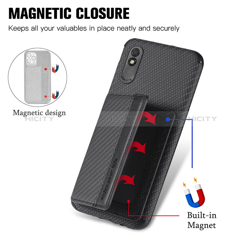 Funda Silicona Carcasa Ultrafina Goma con Magnetico S02D para Xiaomi Redmi 9AT