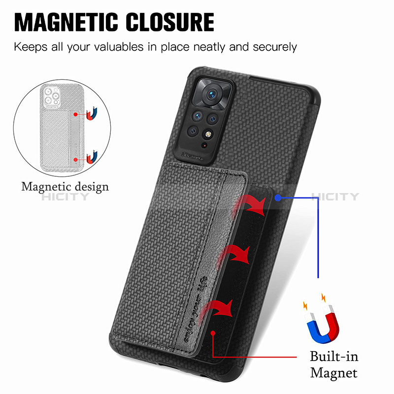 Funda Silicona Carcasa Ultrafina Goma con Magnetico S02D para Xiaomi Redmi Note 11 Pro 5G