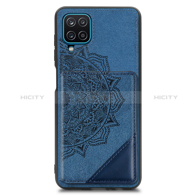 Funda Silicona Carcasa Ultrafina Goma con Magnetico S03D para Samsung Galaxy A12 Azul
