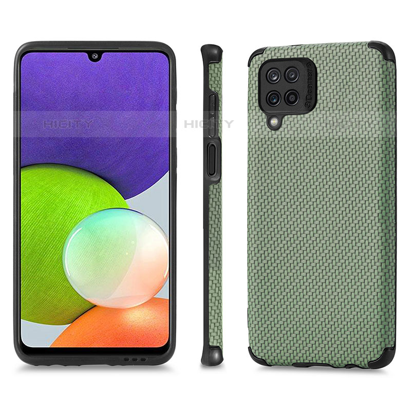 Funda Silicona Carcasa Ultrafina Goma con Magnetico S03D para Samsung Galaxy M32 4G Verde