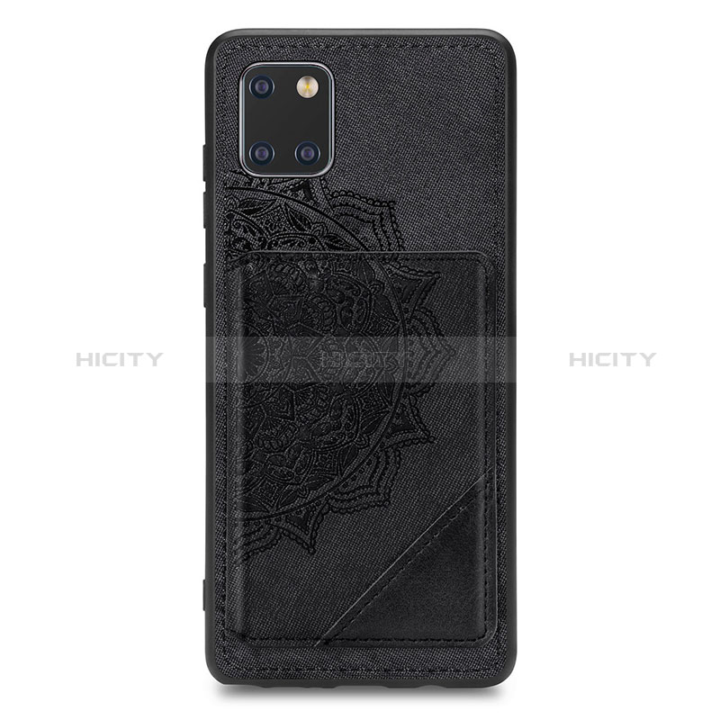 Funda Silicona Carcasa Ultrafina Goma con Magnetico S03D para Samsung Galaxy Note 10 Lite Negro
