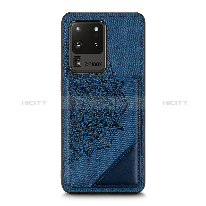 Funda Silicona Carcasa Ultrafina Goma con Magnetico S03D para Samsung Galaxy S20 Ultra Azul