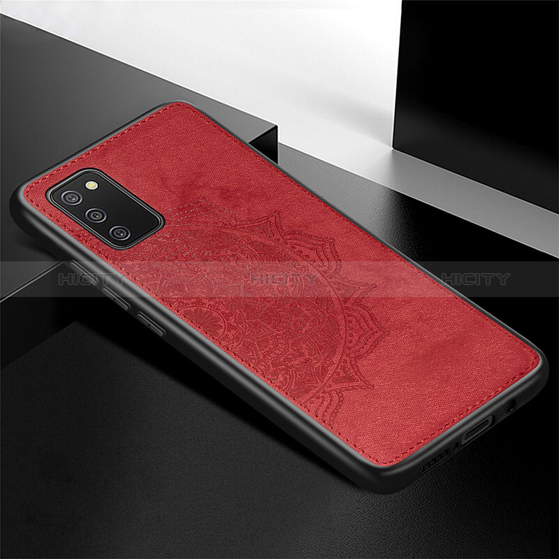Funda Silicona Carcasa Ultrafina Goma con Magnetico S04D para Samsung Galaxy A02s Rojo