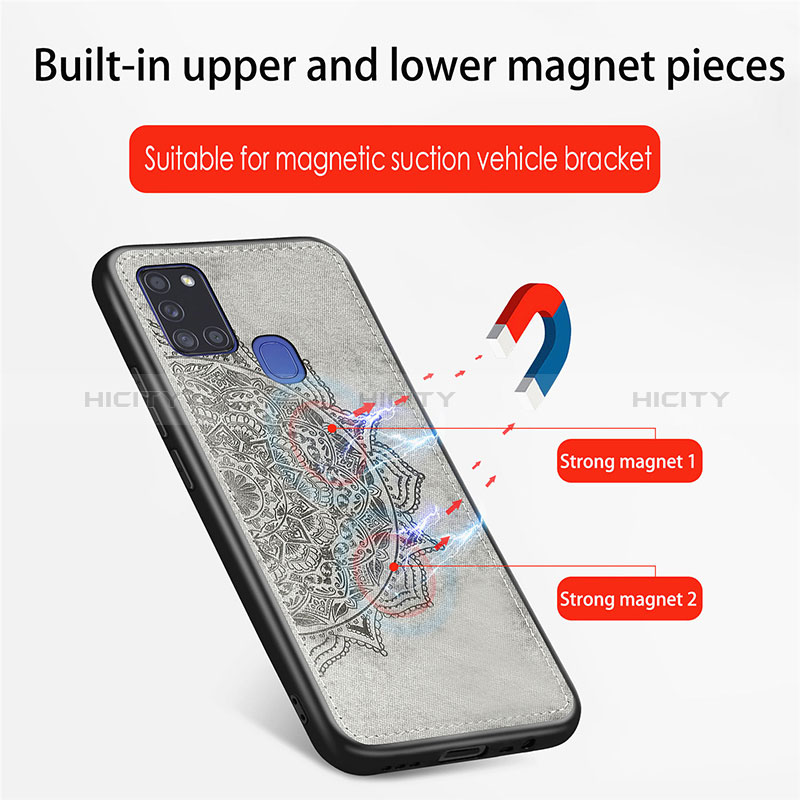 Funda Silicona Carcasa Ultrafina Goma con Magnetico S04D para Samsung Galaxy A21s