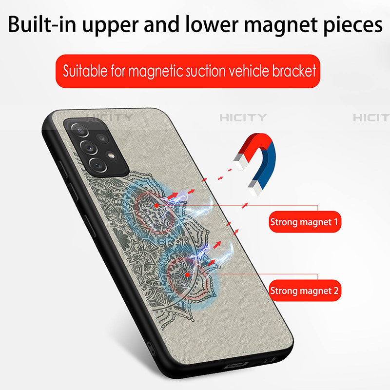 Funda Silicona Carcasa Ultrafina Goma con Magnetico S04D para Samsung Galaxy A72 5G