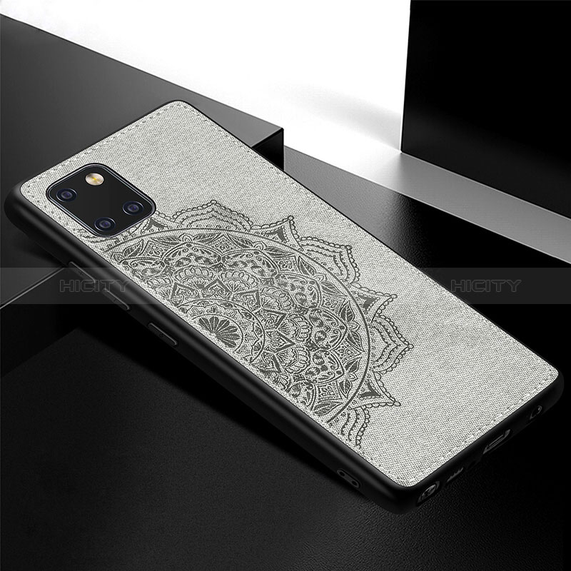 Funda Silicona Carcasa Ultrafina Goma con Magnetico S04D para Samsung Galaxy A81 Gris