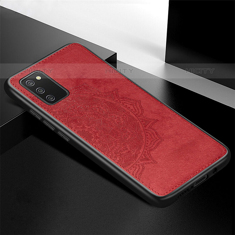 Funda Silicona Carcasa Ultrafina Goma con Magnetico S04D para Samsung Galaxy M02s Rojo