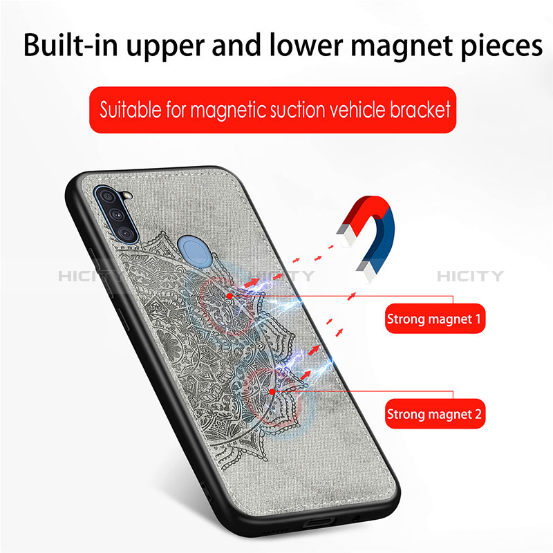 Funda Silicona Carcasa Ultrafina Goma con Magnetico S04D para Samsung Galaxy M11