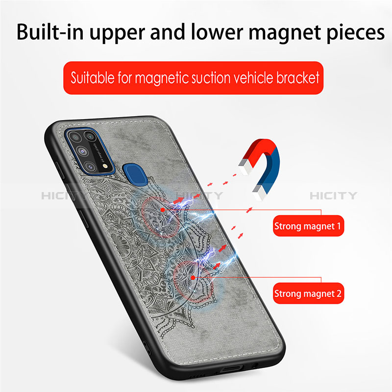 Funda Silicona Carcasa Ultrafina Goma con Magnetico S04D para Samsung Galaxy M21s