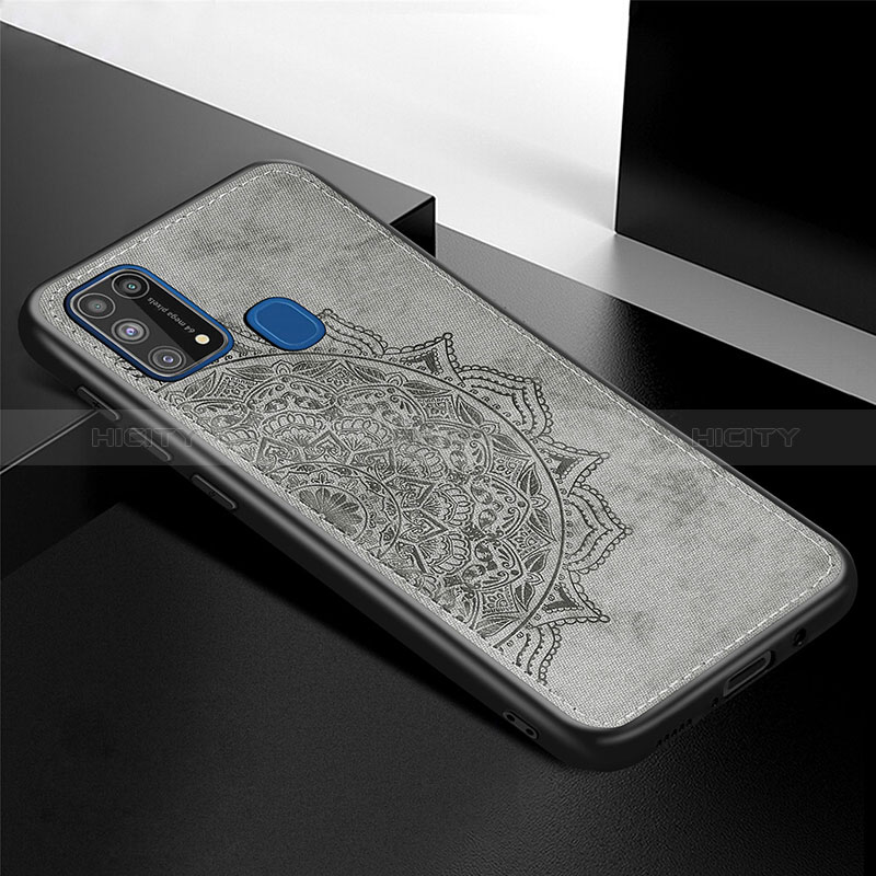 Funda Silicona Carcasa Ultrafina Goma con Magnetico S04D para Samsung Galaxy M21s Gris