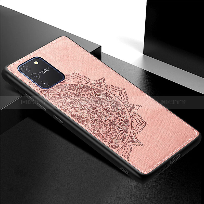 Funda Silicona Carcasa Ultrafina Goma con Magnetico S04D para Samsung Galaxy M80S Oro Rosa