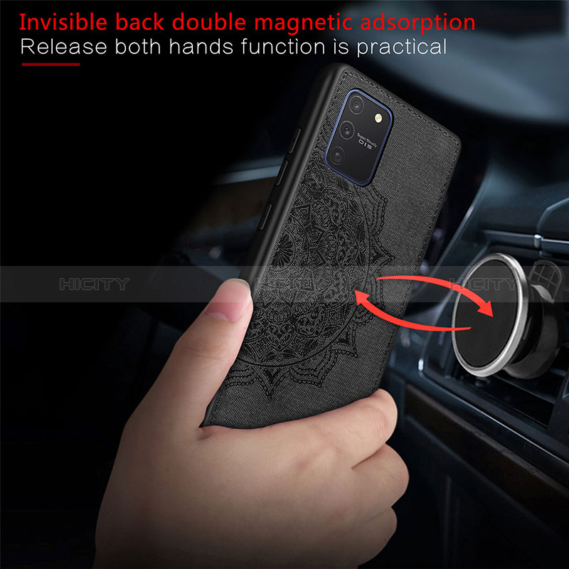 Funda Silicona Carcasa Ultrafina Goma con Magnetico S04D para Samsung Galaxy S10 Lite