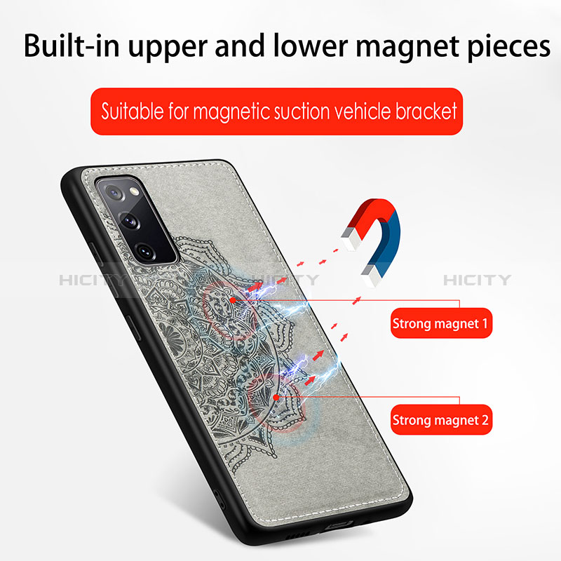 Funda Silicona Carcasa Ultrafina Goma con Magnetico S04D para Samsung Galaxy S20 FE (2022) 5G