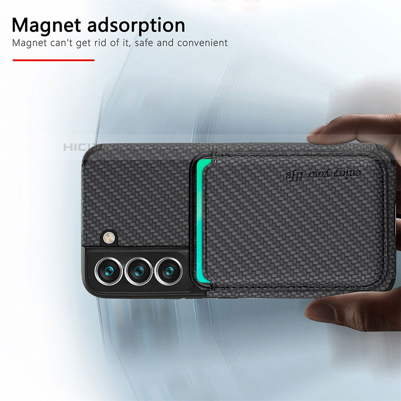 Funda Silicona Carcasa Ultrafina Goma con Magnetico S04D para Samsung Galaxy S21 FE 5G