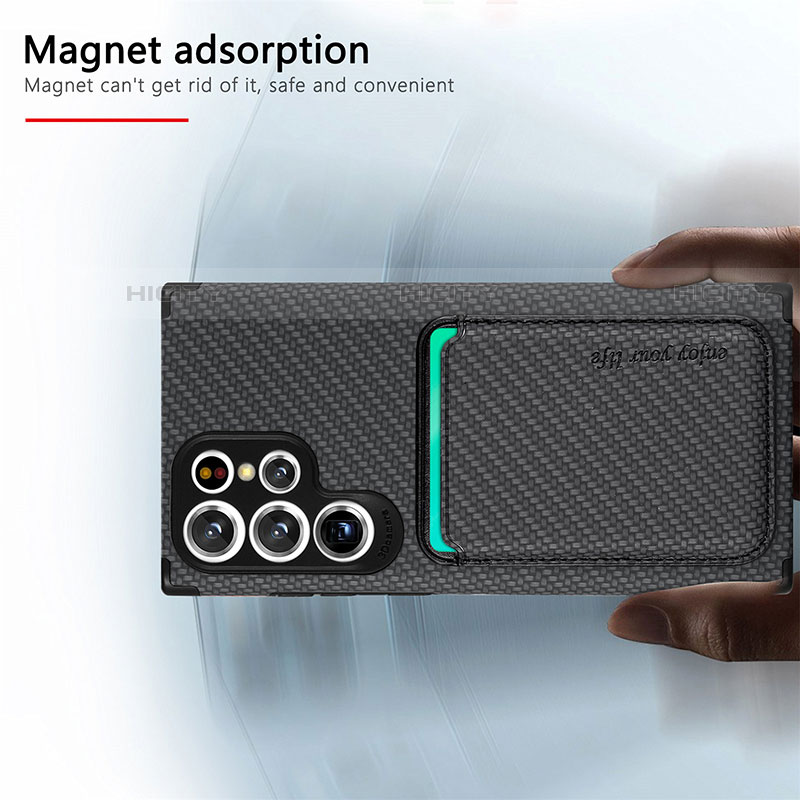Funda Silicona Carcasa Ultrafina Goma con Magnetico S05D para Samsung Galaxy S21 Ultra 5G