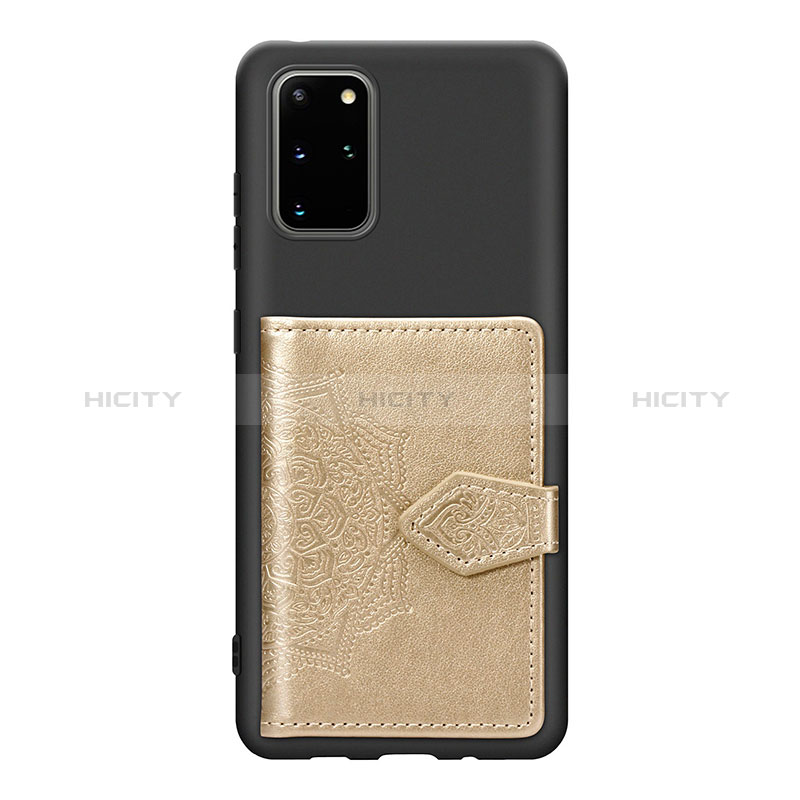 Funda Silicona Carcasa Ultrafina Goma con Magnetico S13D para Samsung Galaxy S20 Plus Oro