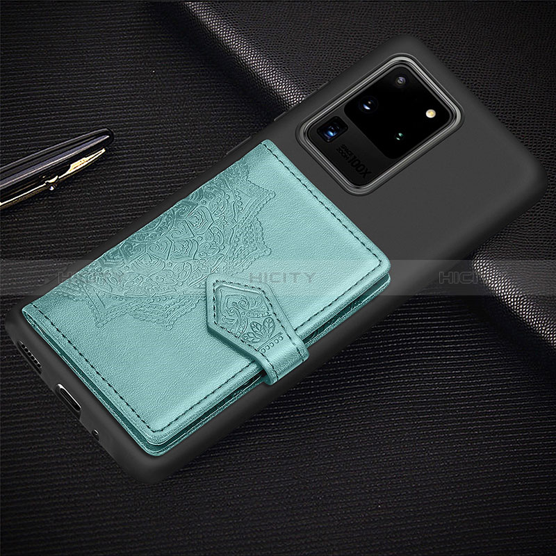 Funda Silicona Carcasa Ultrafina Goma con Magnetico S13D para Samsung Galaxy S20 Ultra 5G