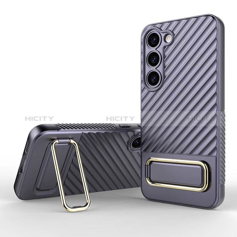 Funda Silicona Carcasa Ultrafina Goma con Soporte KC1 para Samsung Galaxy S22 Plus 5G