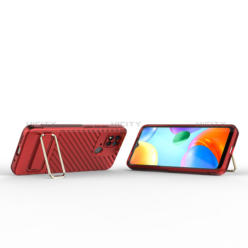 Funda Silicona Carcasa Ultrafina Goma con Soporte KC1 para Xiaomi Redmi 10C 4G