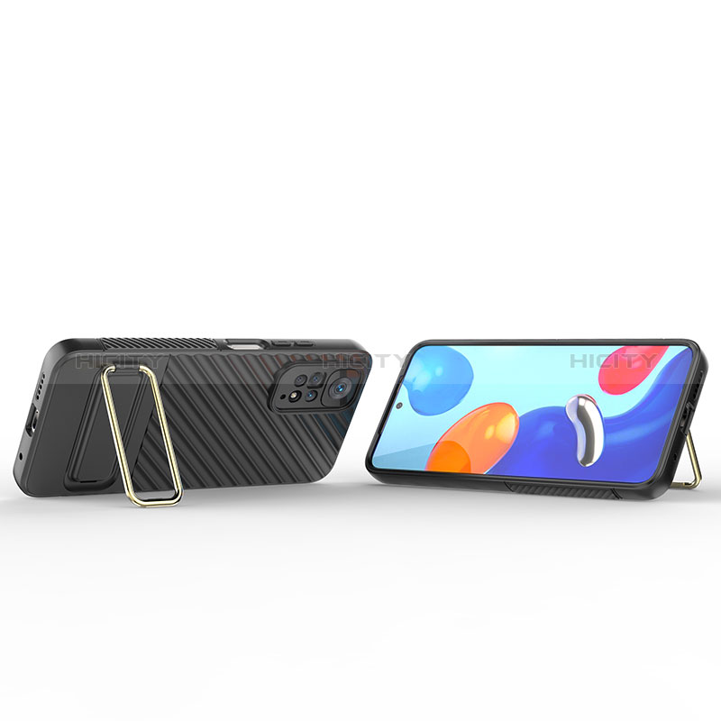 Funda Silicona Carcasa Ultrafina Goma con Soporte KC1 para Xiaomi Redmi Note 11 4G (2022)