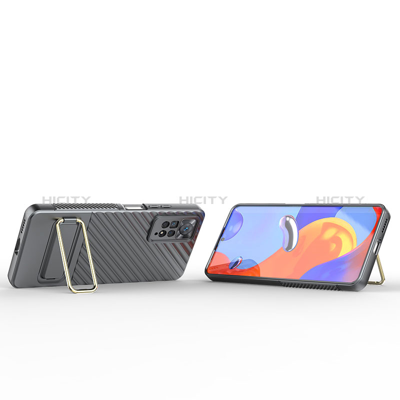 Funda Silicona Carcasa Ultrafina Goma con Soporte KC1 para Xiaomi Redmi Note 11 Pro 5G