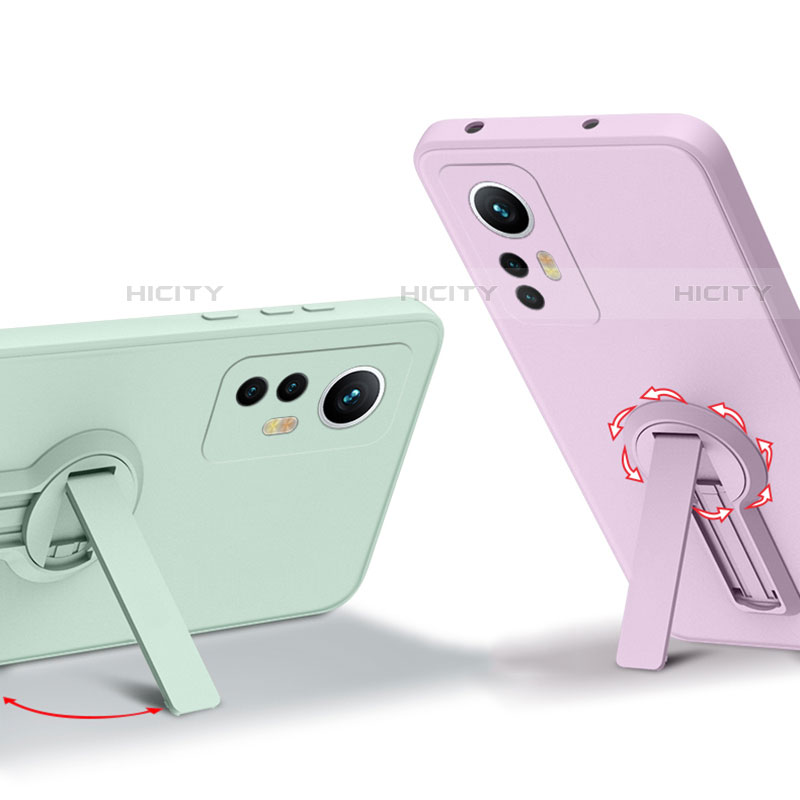 Funda Silicona Carcasa Ultrafina Goma con Soporte para Xiaomi Mi 12 5G