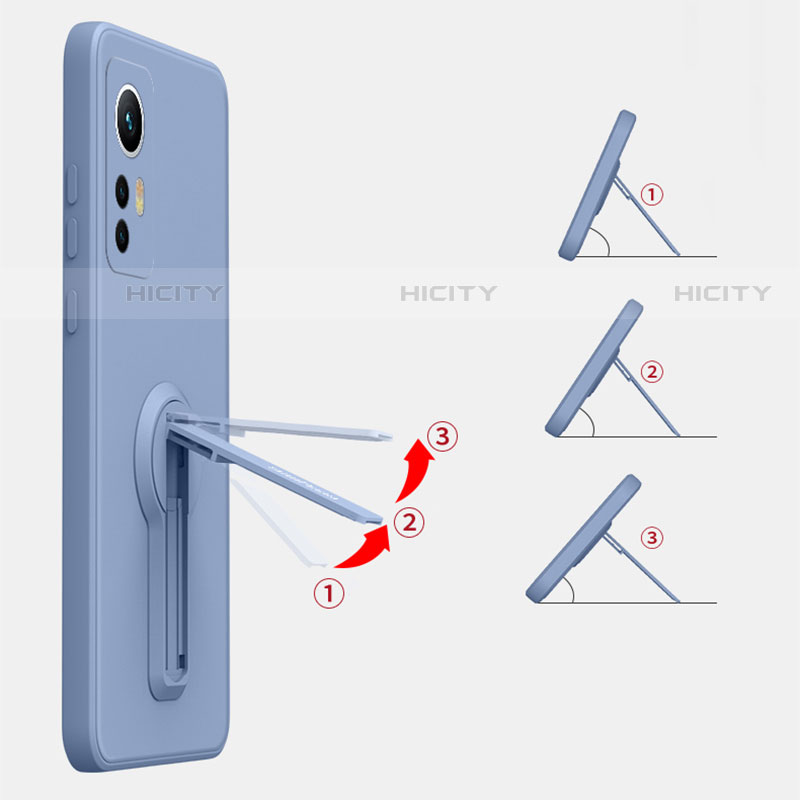 Funda Silicona Carcasa Ultrafina Goma con Soporte para Xiaomi Mi 12S 5G