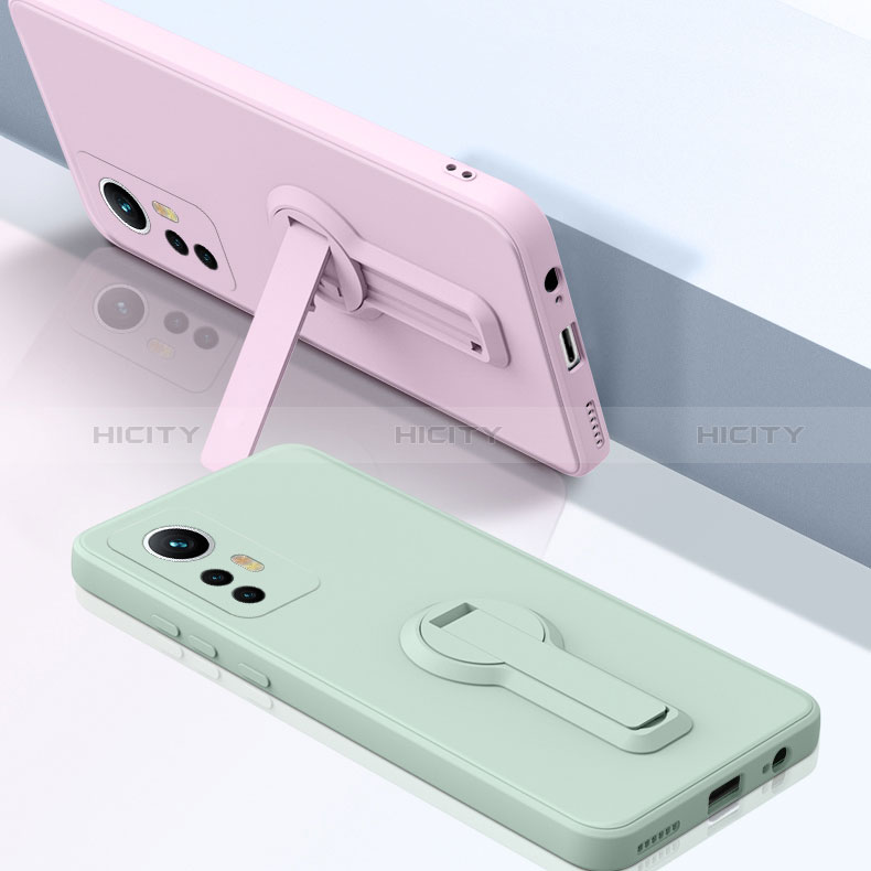 Funda Silicona Carcasa Ultrafina Goma con Soporte para Xiaomi Mi 12T 5G