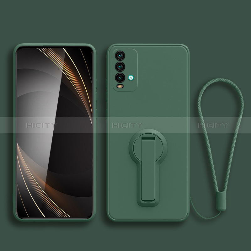 Funda Silicona Carcasa Ultrafina Goma con Soporte para Xiaomi Redmi 9T 4G