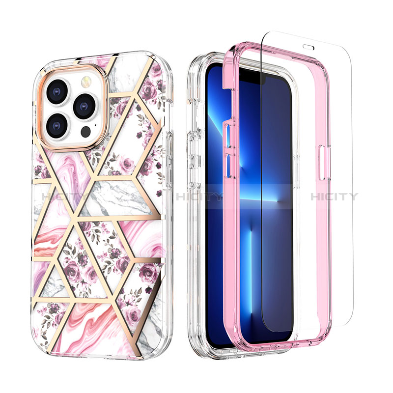 Funda Silicona Carcasa Ultrafina Goma Frontal y Trasera 360 Grados YJ3 para Apple iPhone 13 Pro