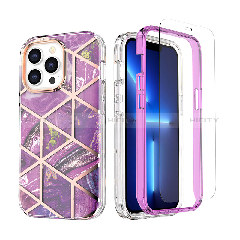 Funda Silicona Carcasa Ultrafina Goma Frontal y Trasera 360 Grados YJ3 para Apple iPhone 13 Pro